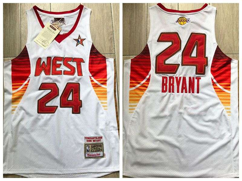 2009 Los Angeles Lakers BRYANT #24 White All Star Classics Basketball Jersey (Closely Stitched)