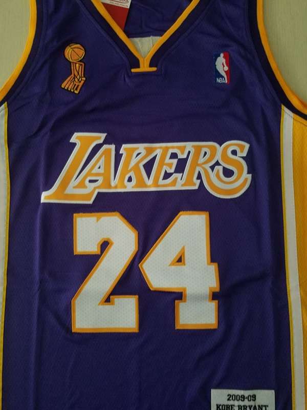 2009 Los Angeles Lakers BRYANT #24 Purple Champion Classics Basketball Jersey (Stitched)