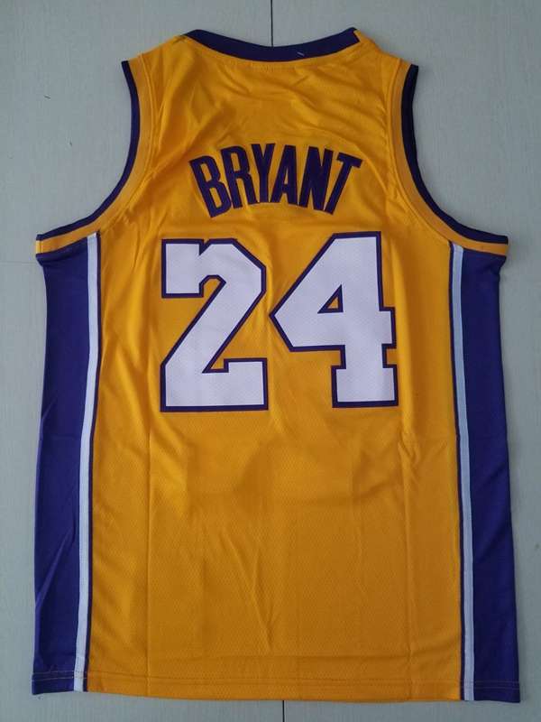 2009 Los Angeles Lakers BRYANT #24 Yellow Champion Classics Basketball Jersey (Stitched)