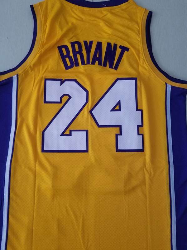 2009 Los Angeles Lakers BRYANT #24 Yellow Champion Classics Basketball Jersey (Stitched)