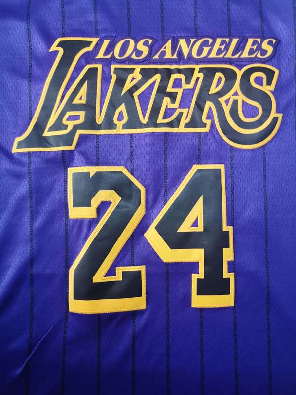 2019 Los Angeles Lakers BRYANT #24 Purple City Basketball Jersey (Stitched)