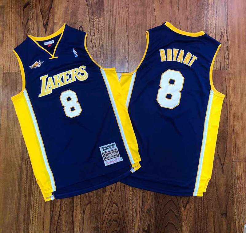 2000 Los Angeles Lakers BRYANT #8 Purple All Star Classics Basketball Jersey (Closely Stitched)