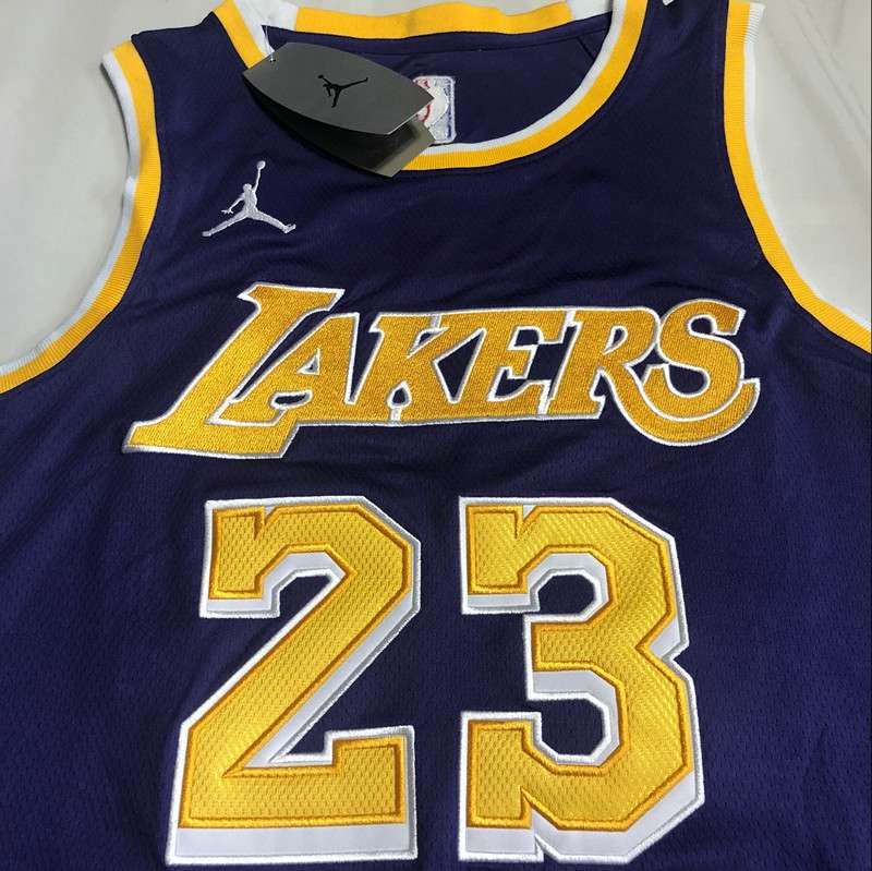 20/21 Los Angeles Lakers JAMES #23 Purple AJ Basketball Jersey (Closely Stitched)