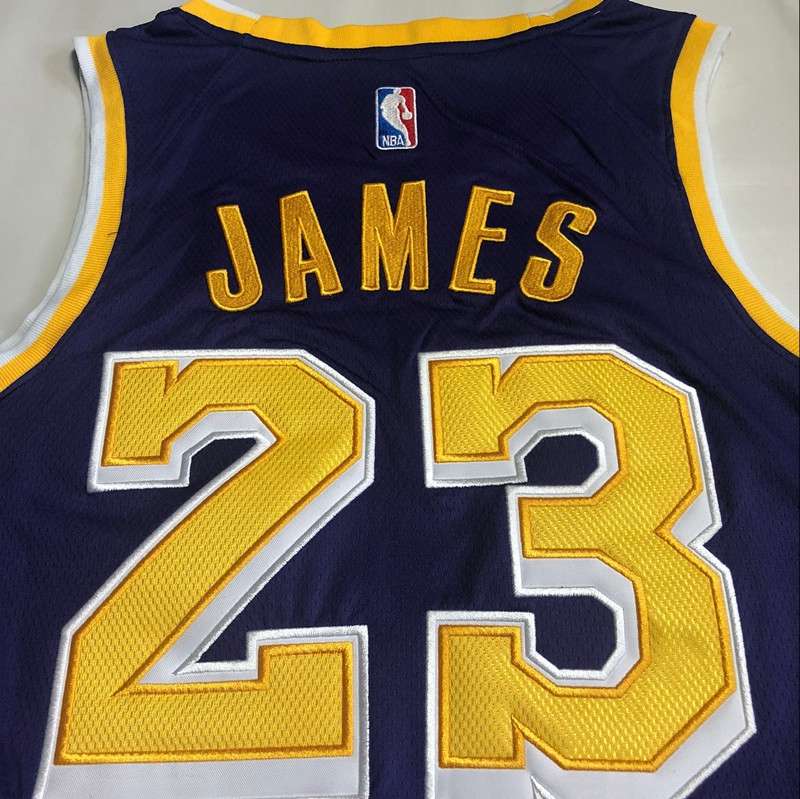 20/21 Los Angeles Lakers JAMES #23 Purple AJ Basketball Jersey (Closely Stitched)