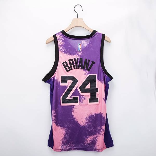 20/21 Los Angeles Lakers BRYANT #24 Pink Purple AJ Basketball Jersey (Stitched)