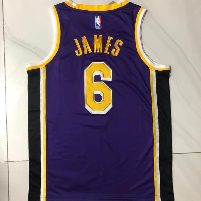 20/21 Los Angeles Lakers JAMES #6 Purple Basketball Jersey (Closely Stitched)