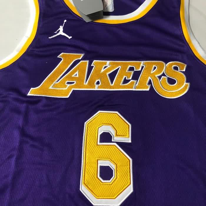 20/21 Los Angeles Lakers JAMES #6 Purple Basketball Jersey (Closely Stitched)