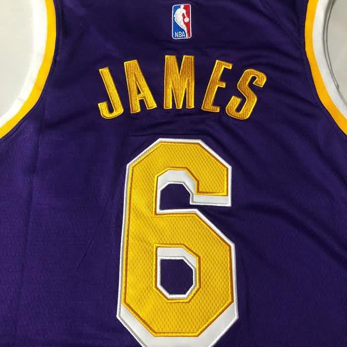 20/21 Los Angeles Lakers JAMES #6 Purple Basketball Jersey (Closely Stitched)