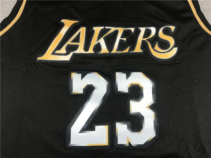 20/21 Los Angeles Lakers JAMES #23 Black Gold Basketball Jersey (Stitched)