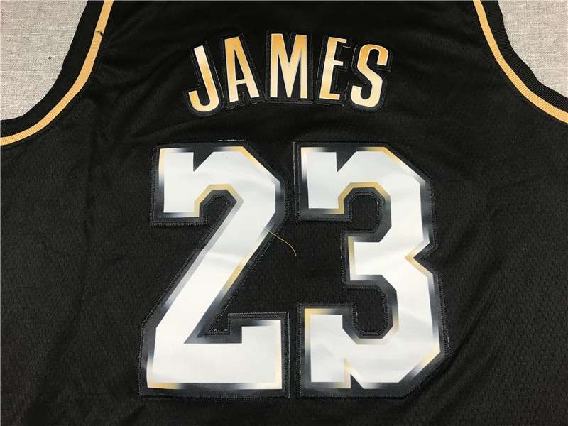 20/21 Los Angeles Lakers JAMES #23 Black Gold Basketball Jersey (Stitched)