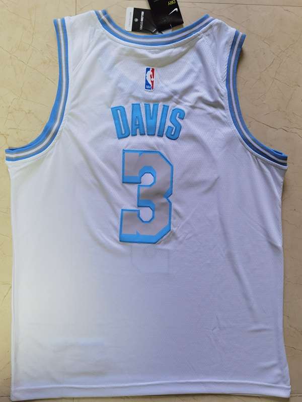 20/21 Los Angeles Lakers DAVIS #3 White City Basketball Jersey (Stitched)