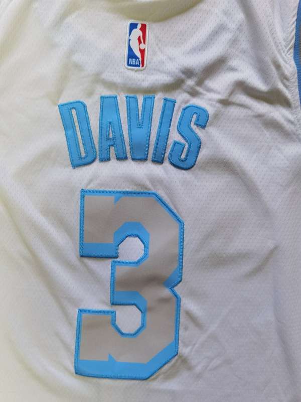 20/21 Los Angeles Lakers DAVIS #3 White City Basketball Jersey (Stitched)