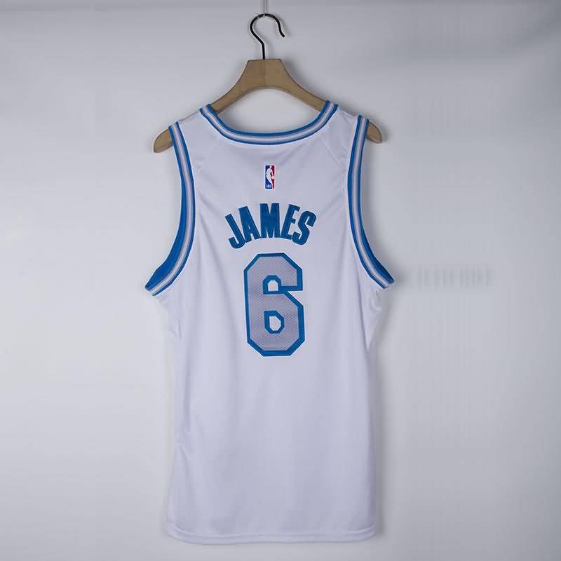 20/21 Los Angeles Lakers JAMES #6 White City Basketball Jersey (Stitched)