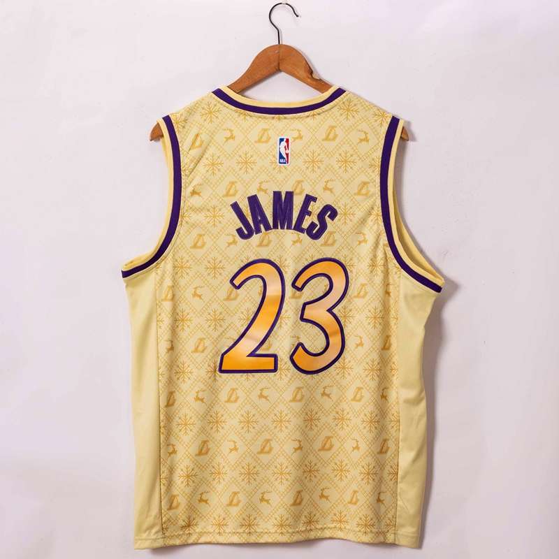 20/21 Los Angeles Lakers JAMES #23 Gold Basketball Jersey (Stitched)