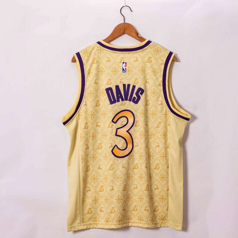 20/21 Los Angeles Lakers DAVIS #3 Gold Basketball Jersey (Stitched)