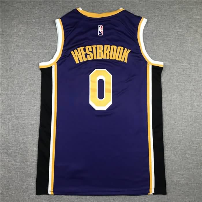 20/21 Los Angeles Lakers WESTBROOK #0 Purple Basketball Jersey (Stitched)