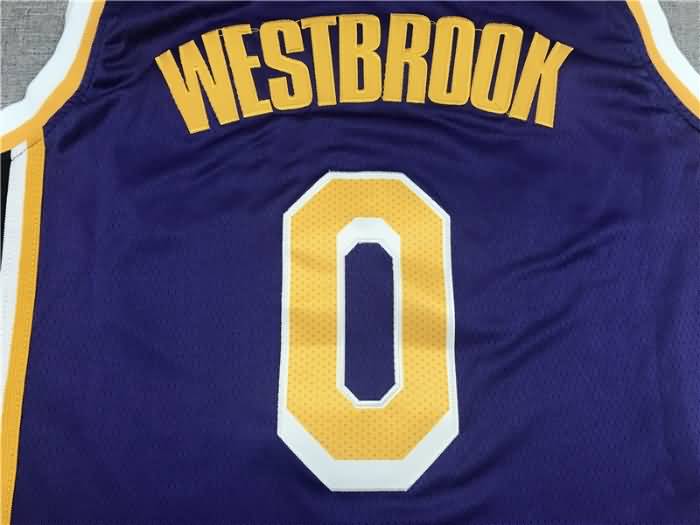 20/21 Los Angeles Lakers WESTBROOK #0 Purple Basketball Jersey (Stitched)