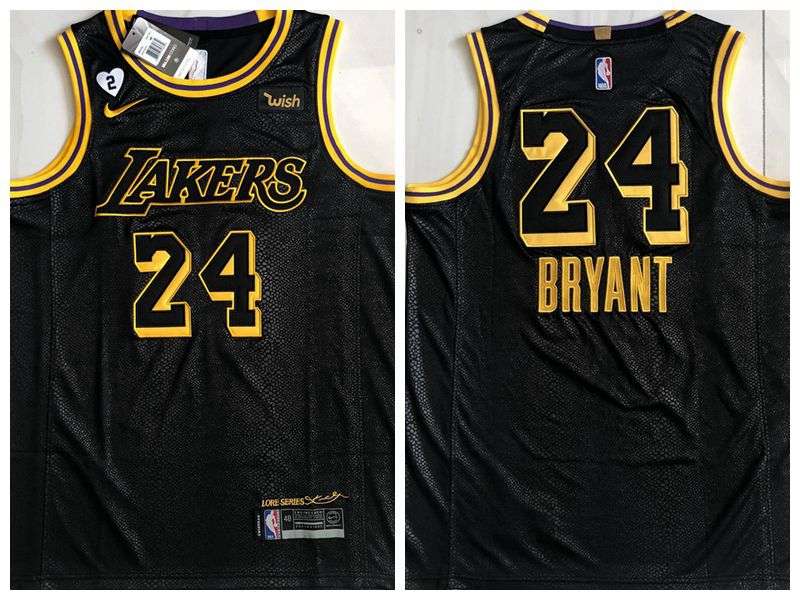 2020 Los Angeles Lakers BRYANT #24 Black City Basketball Jersey 2 (Closely Stitched)