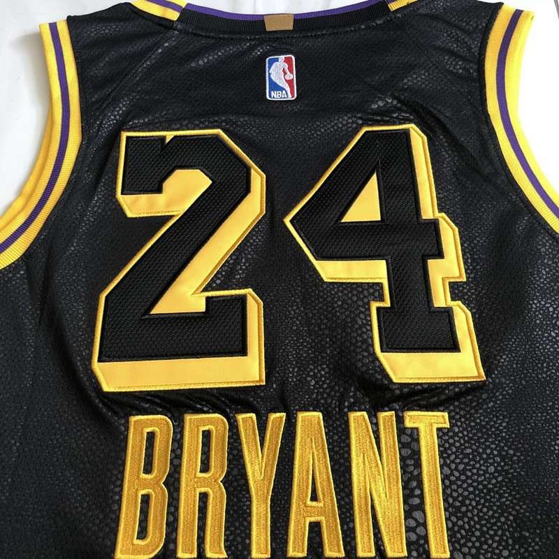 2020 Los Angeles Lakers BRYANT #24 Black City Basketball Jersey 2 (Closely Stitched)