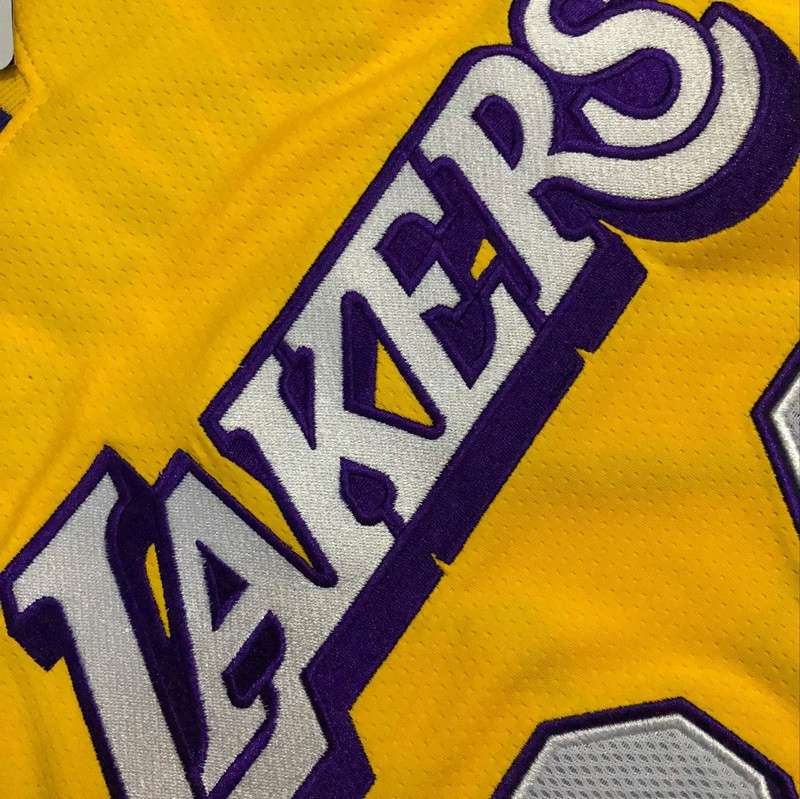 2020 Los Angeles Lakers BRYANT #24 Yellow City Basketball Jersey (Closely Stitched)