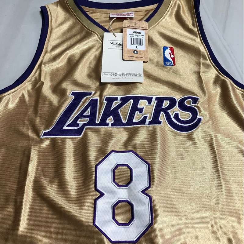 2020 Los Angeles Lakers BRYANT #8 Gold Classics Basketball Jersey (Closely Stitched)