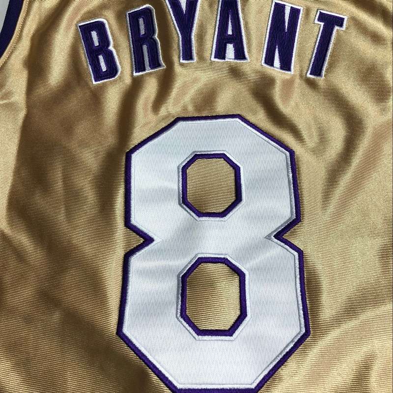 2020 Los Angeles Lakers BRYANT #8 Gold Classics Basketball Jersey (Closely Stitched)