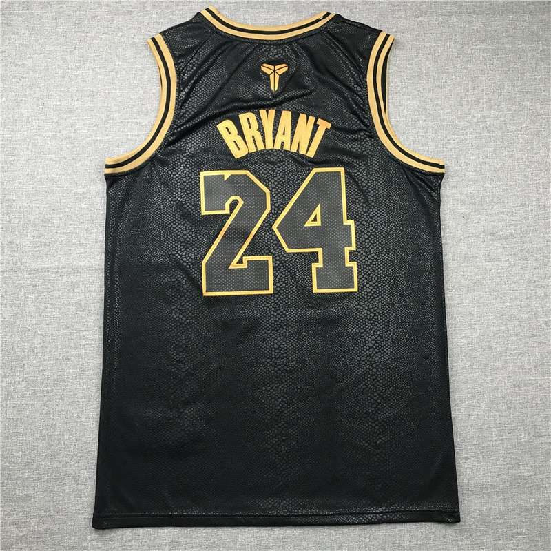 2020 Los Angeles Lakers BRYANT #24 Black Gold Basketball Jersey 2 (Stitched)