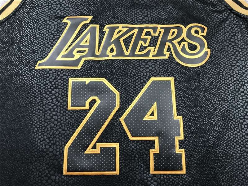 2020 Los Angeles Lakers BRYANT #24 Black Gold Basketball Jersey 2 (Stitched)