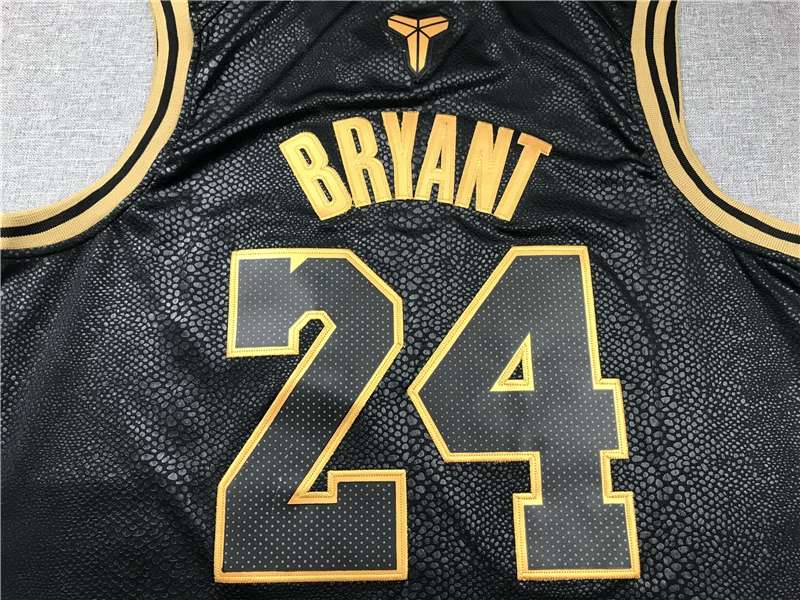 2020 Los Angeles Lakers BRYANT #24 Black Gold Basketball Jersey 2 (Stitched)