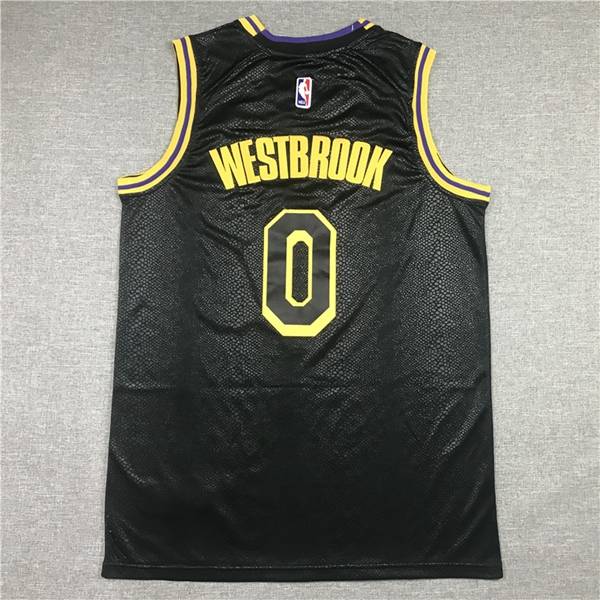 2020 Los Angeles Lakers WESTBROOK #0 Black City Basketball Jersey (Stitched)