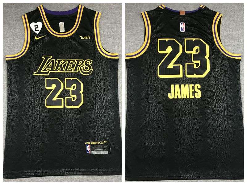 2020 Los Angeles Lakers JAMES #23 Black City Basketball Jersey 2 (Stitched)