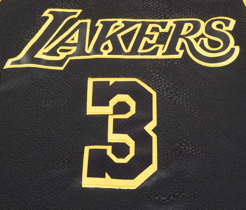 2020 Los Angeles Lakers DAVIS #3 Black City Basketball Jersey (Stitched)