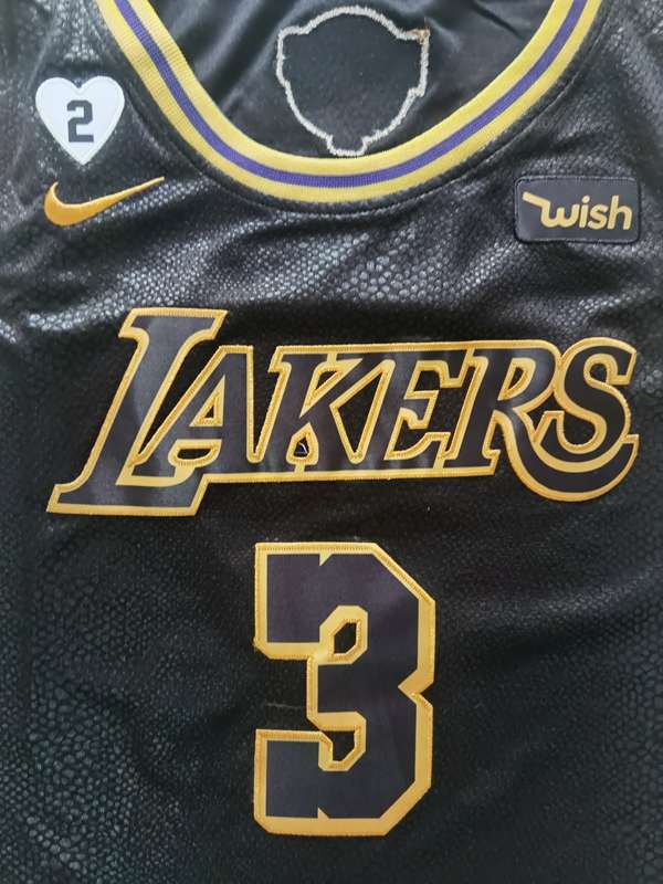 2020 Los Angeles Lakers DAVIS #3 Black City Finals Basketball Jersey (Stitched)