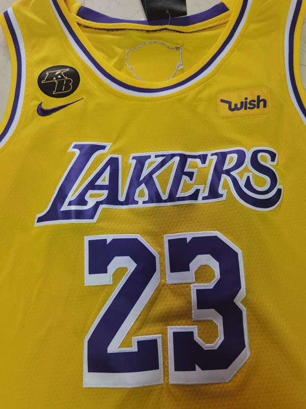 2020 Los Angeles Lakers JAMES #23 Yellow Finals Basketball Jersey (Stitched)