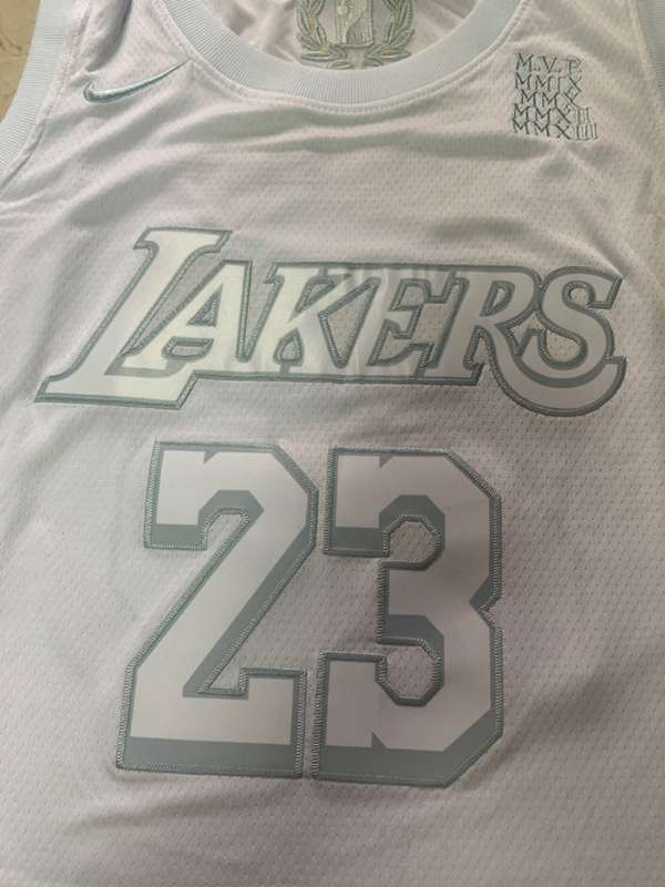 2020 Los Angeles Lakers JAMES #23 White MVP Basketball Jersey (Stitched)