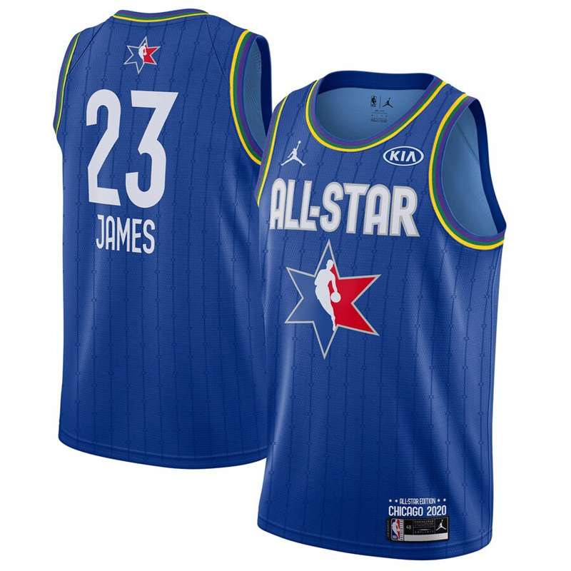 2020 Los Angeles Lakers JAMES #23 Blue All Star Basketball Jersey (Stitched)