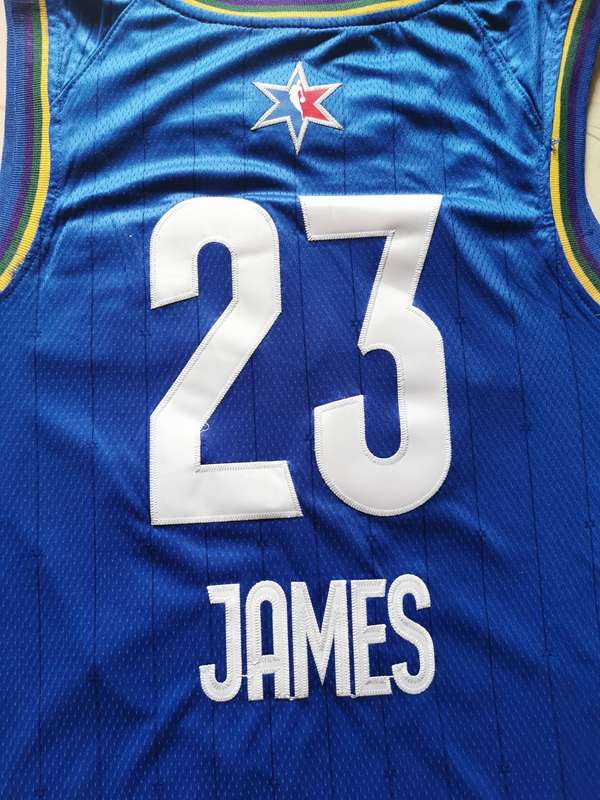 2020 Los Angeles Lakers JAMES #23 Blue All Star Basketball Jersey (Stitched)