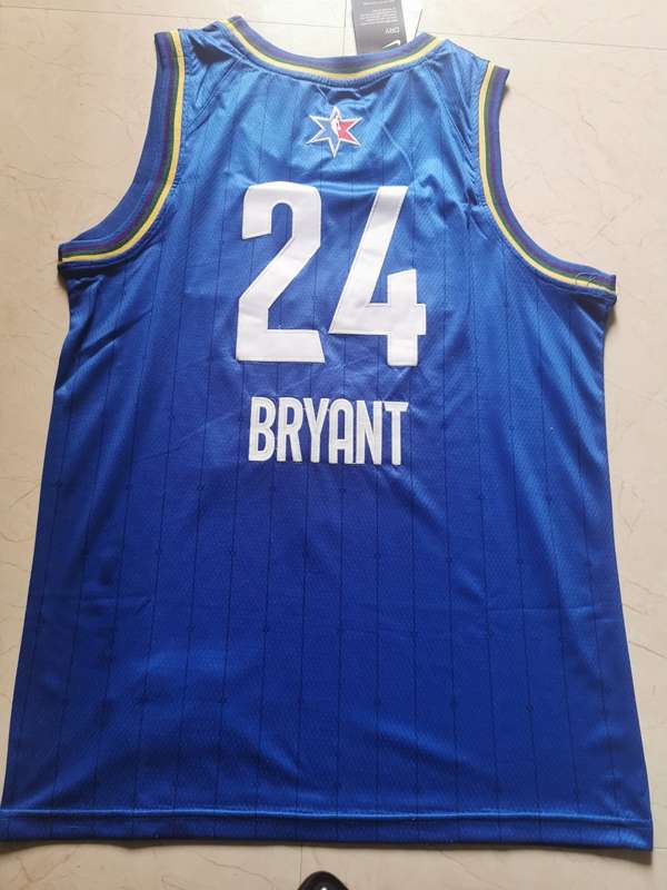 2020 Los Angeles Lakers BRYANT #24 Blue All Star Basketball Jersey (Stitched)