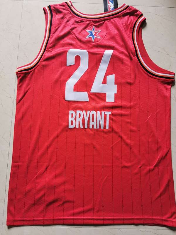 2020 Los Angeles Lakers BRYANT #24 Red All Star Basketball Jersey (Stitched)