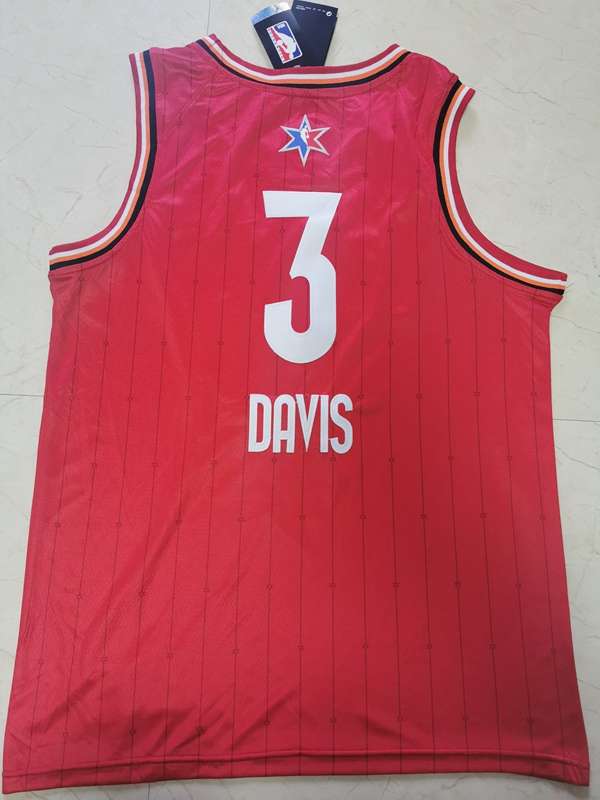 2020 Los Angeles Lakers DAVIS #3 Red All Star Basketball Jersey (Stitched)