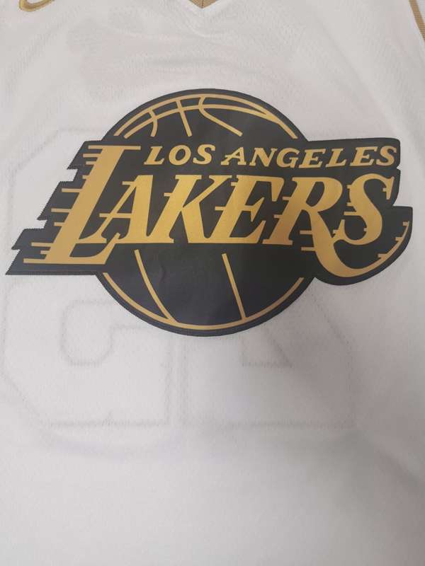 2020 Los Angeles Lakers JAMES #23 White Gold Basketball Jersey (Stitched)