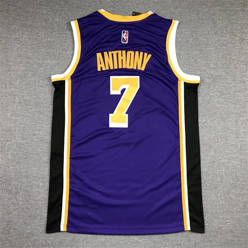 21/22 Los Angeles Lakers ANTHONY #7 Purple AJ Basketball Jersey (Stitched)