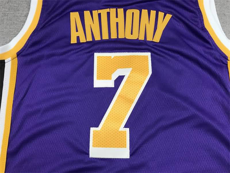 21/22 Los Angeles Lakers ANTHONY #7 Purple AJ Basketball Jersey (Stitched)