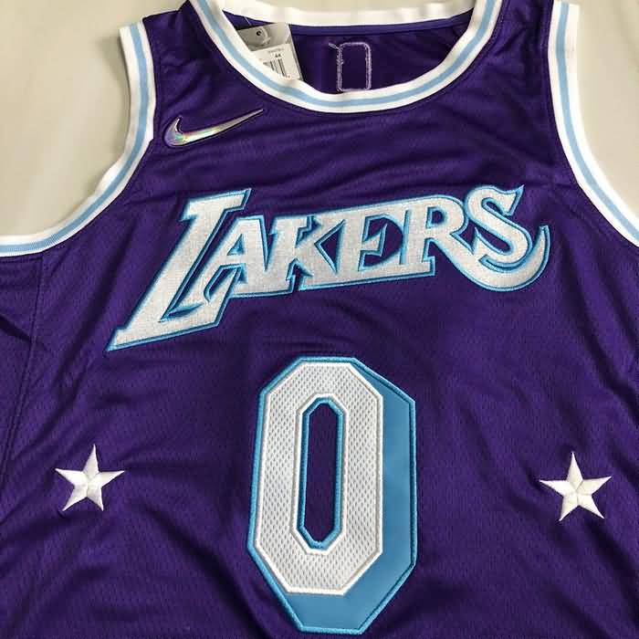 21/22 Los Angeles Lakers WESTBROOK #0 Purple City Basketball Jersey (Closely Stitched)