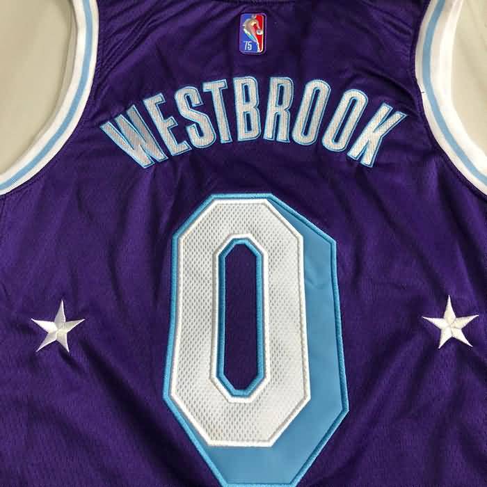 21/22 Los Angeles Lakers WESTBROOK #0 Purple City Basketball Jersey (Closely Stitched)