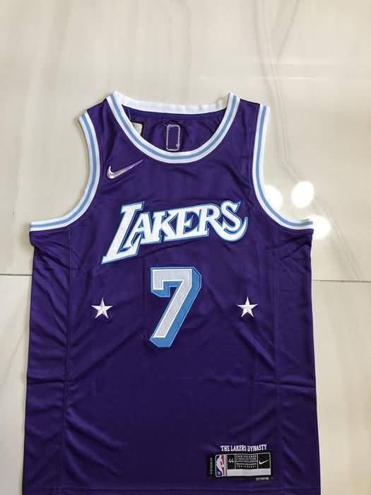 21/22 Los Angeles Lakers ANTHONY #7 Purple City Basketball Jersey (Closely Stitched)