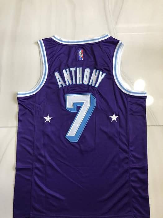 21/22 Los Angeles Lakers ANTHONY #7 Purple City Basketball Jersey (Closely Stitched)