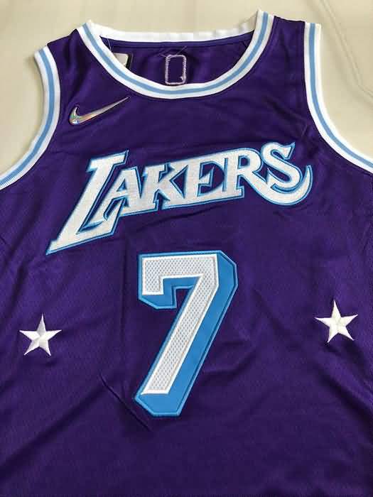 21/22 Los Angeles Lakers ANTHONY #7 Purple City Basketball Jersey (Closely Stitched)