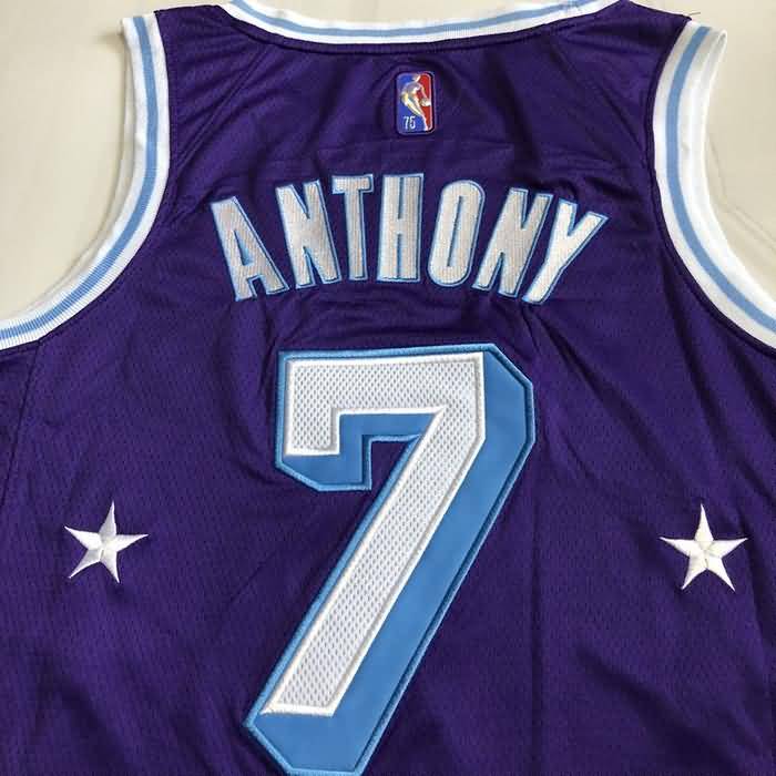 21/22 Los Angeles Lakers ANTHONY #7 Purple City Basketball Jersey (Closely Stitched)