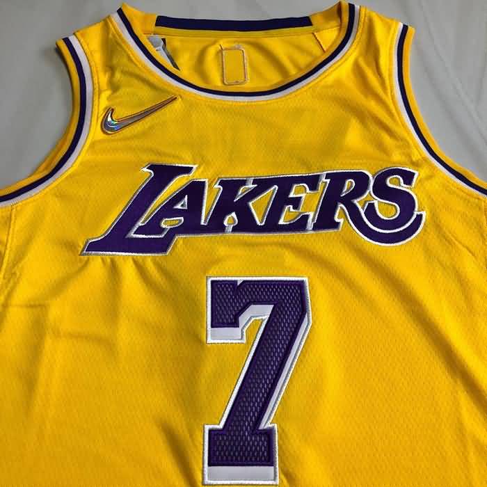 21/22 Los Angeles Lakers ANTHONY #7 Yellow Basketball Jersey (Closely Stitched)